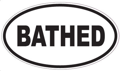 BATHED - Oval Sticker