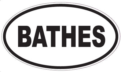 BATHES - Oval Sticker