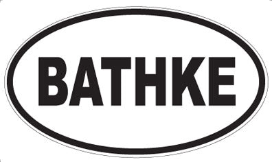 BATHKE - Oval Magnet