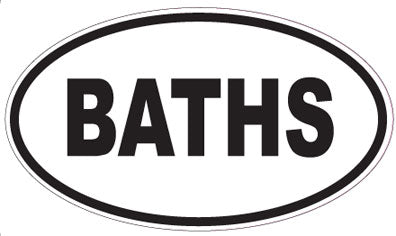 BATHS - Oval Magnet