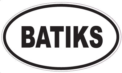 BATIKS - Oval Sticker