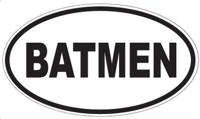BATMEN - Oval Sticker