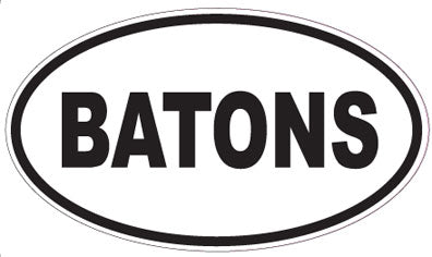 BATONS - Oval Sticker