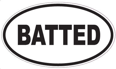 BATTED - Oval Sticker