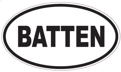 BATTEN - Oval Sticker