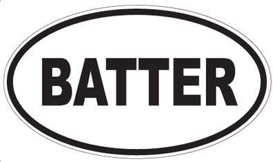 BATTER - Oval Sticker