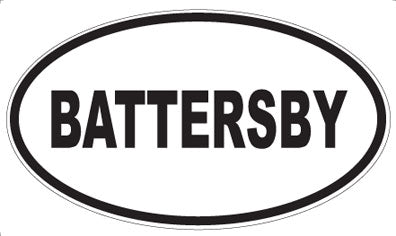 BATTERSBY - Oval Magnet