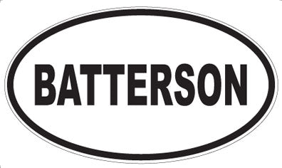 BATTERSON - Oval Magnet