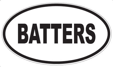 BATTERS - Oval Magnet