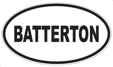 BATTERTON - Oval Magnet