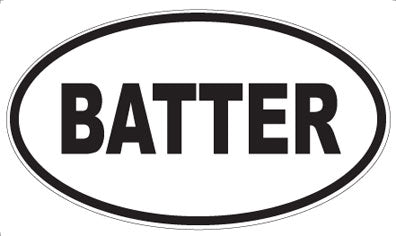 BATTER - Oval Magnet