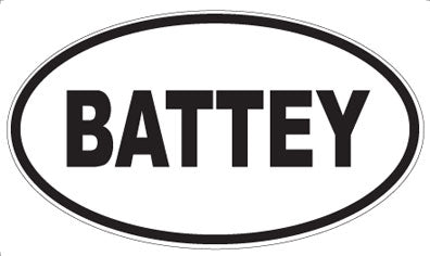 BATTEY - Oval Magnet