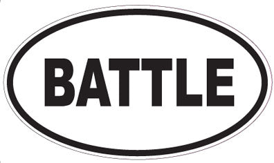 BATTLE - Oval Sticker
