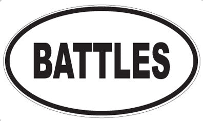 BATTLES - Oval Magnet
