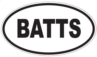 BATTS - Oval Magnet
