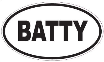 BATTY - Oval Magnet