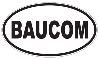 BAUCOM - Oval Magnet