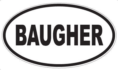 BAUGHER - Oval Magnet