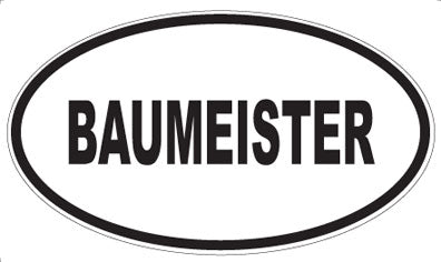 BAUMEISTER - Oval Magnet
