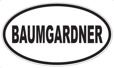 BAUMGARDNER - Oval Magnet