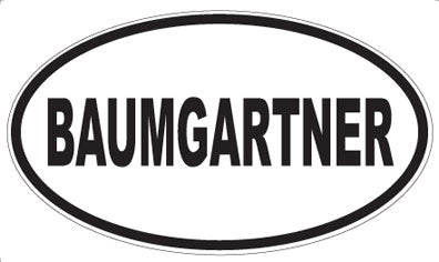 BAUMGARTNER - Oval Magnet