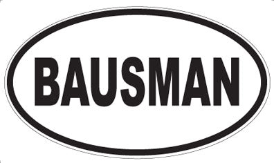 BAUSMAN - Oval Magnet