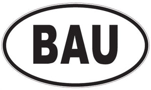 BAU - 3 Letter Initials Oval Sticker