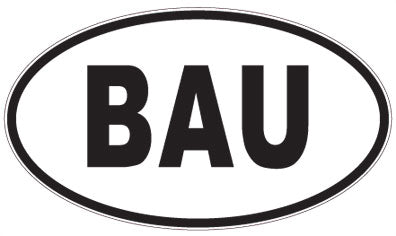 BAU - 3 Letter Initials Oval Magnet