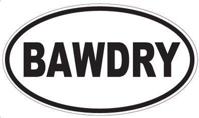 BAWDRY - Oval Sticker