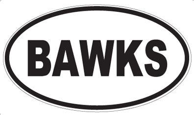 BAWKS - Oval Magnet