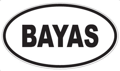 BAYAS - Oval Magnet