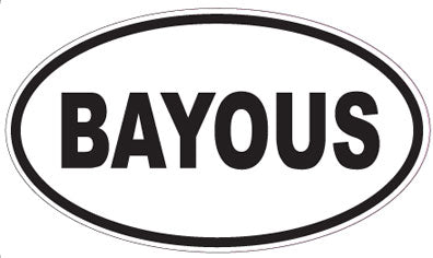 BAYOUS - Oval Sticker
