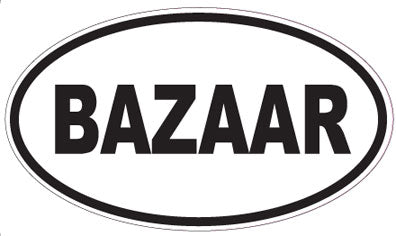 BAZAAR - Oval Sticker