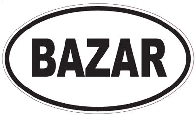 BAZAR - Oval Sticker