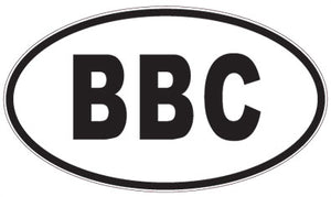 BBC - 3 Letter Initials Oval Sticker