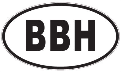 BBH - 3 Letter Initials Oval Sticker