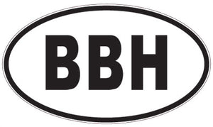 BBH - 3 Letter Initials Oval Sticker