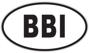 BBI - 3 Letter Initials Oval Sticker