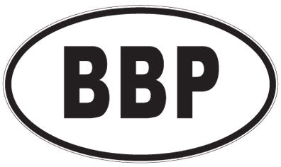 BBP - 3 Letter Initials Oval Sticker