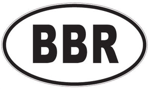 BBR - 3 Letter Initials Oval Sticker