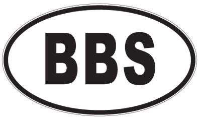 BBS - 3 Letter Initials Oval Sticker
