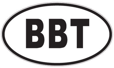 BBT - 3 Letter Initials Oval Sticker