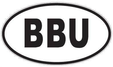 BBU - 3 Letter Initials Oval Sticker