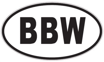 BBW - 3 Letter Initials Oval Sticker