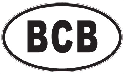 BCB - 3 Letter Initials Oval Sticker