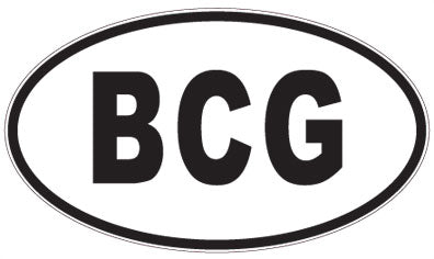 BCG - 3 Letter Initials Oval Sticker