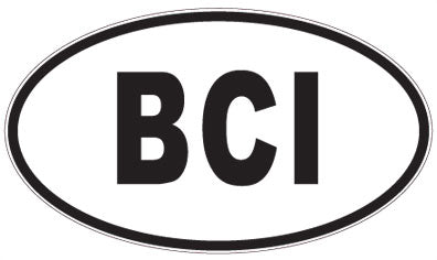 BCI - 3 Letter Initials Oval Sticker