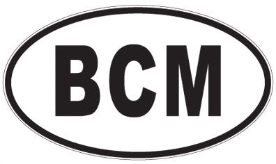 BCM - 3 Letter Initials Oval Sticker