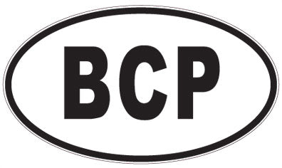 BCP - 3 Letter Initials Oval Sticker