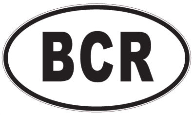 BCR - 3 Letter Initials Oval Sticker